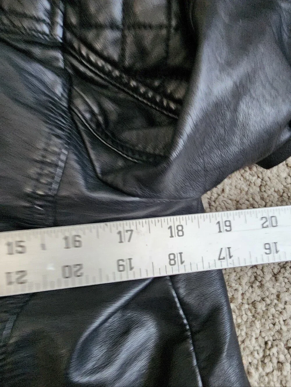 Free People Black Leather Jacket with Tan Faux Fur Collar